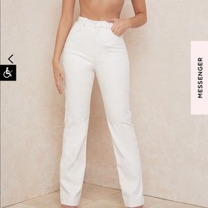 House of CB White Inaya Leather Trouser SZ S NWT